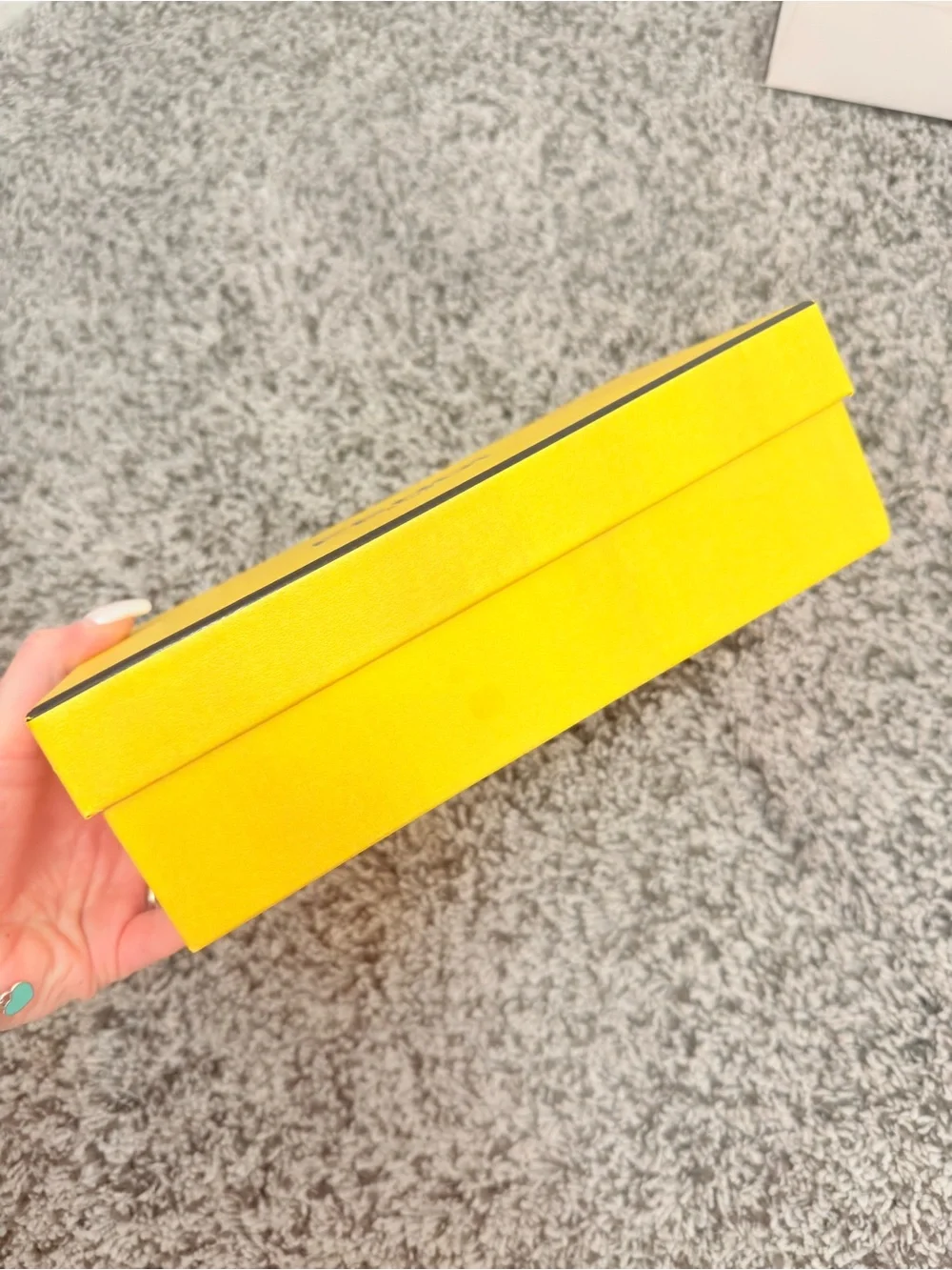 Fendi Yellow and Black Branded Gift Box and Glasses Cloth